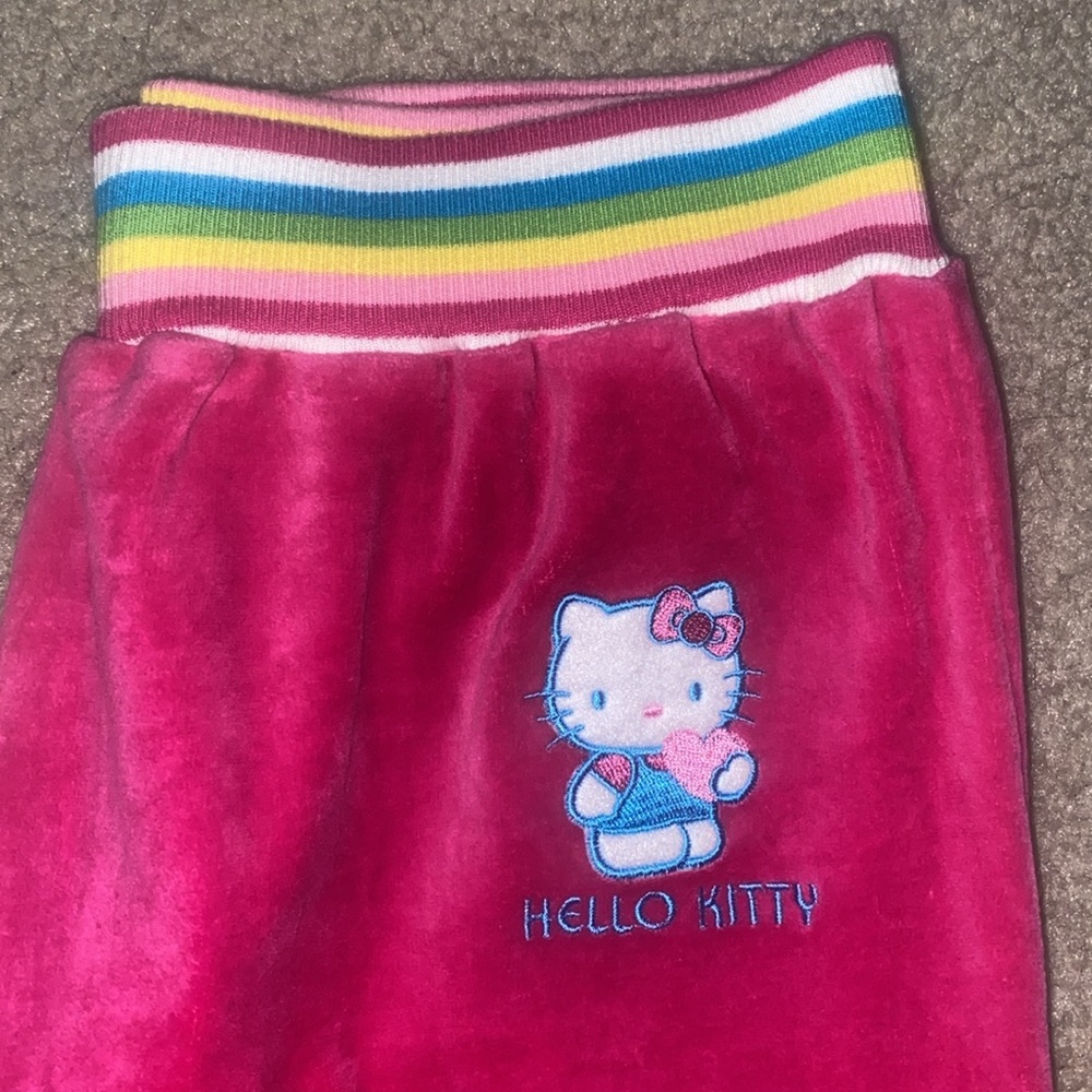 Vintage Hello Kitty 30 Years Of Friendship Velour  Pants - Picture 5 of 7